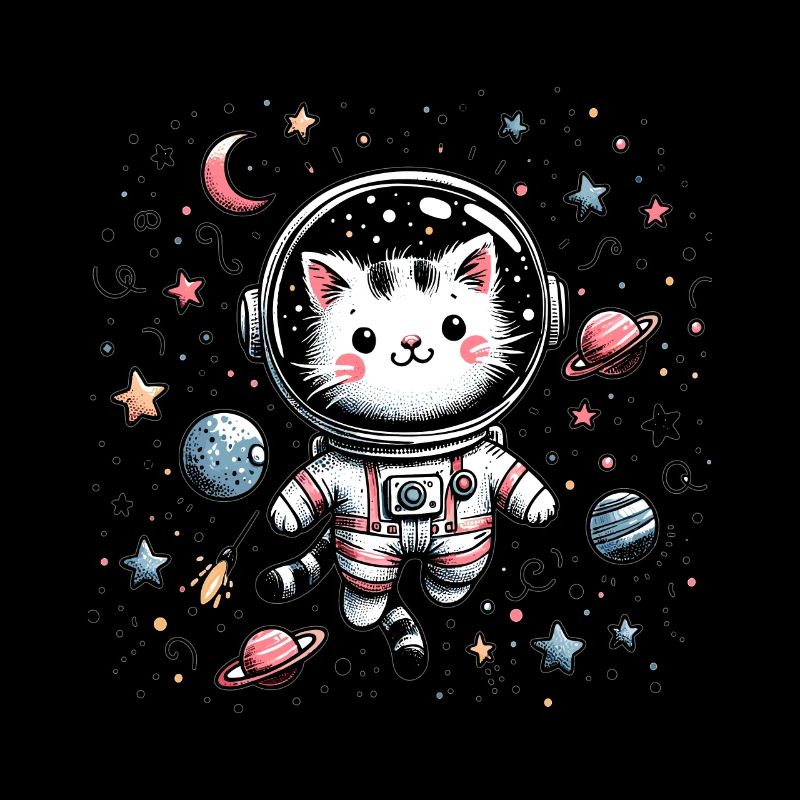 Chat Cosmique Astronaute