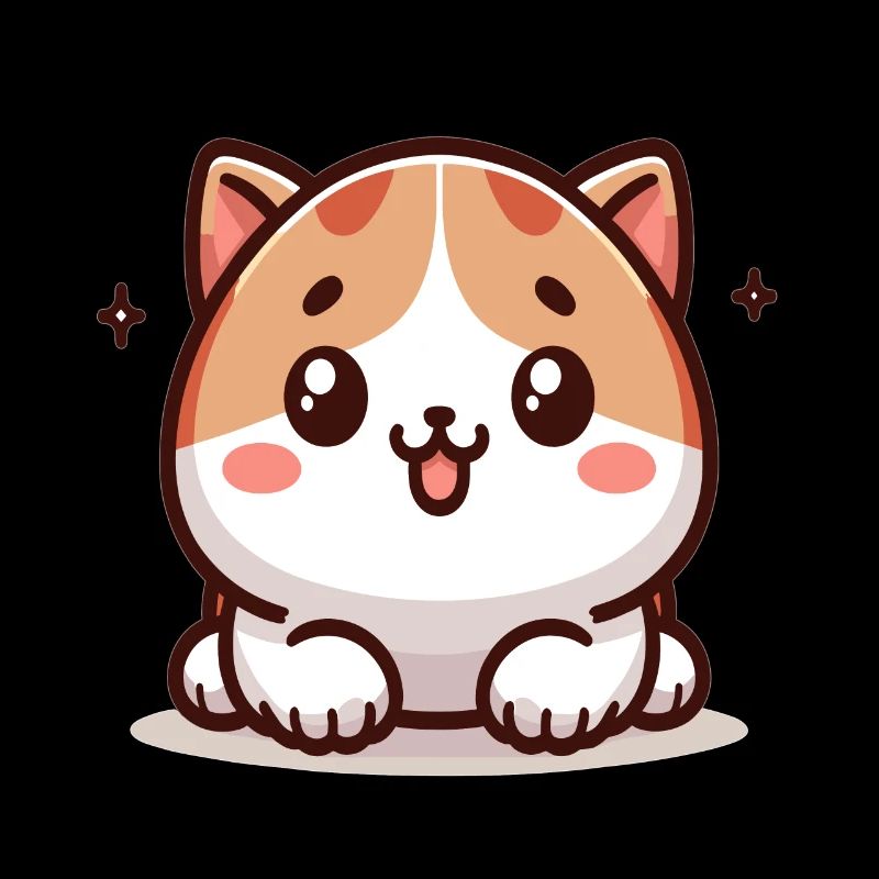 Dessin de chat mignon dans le style de dessin animé