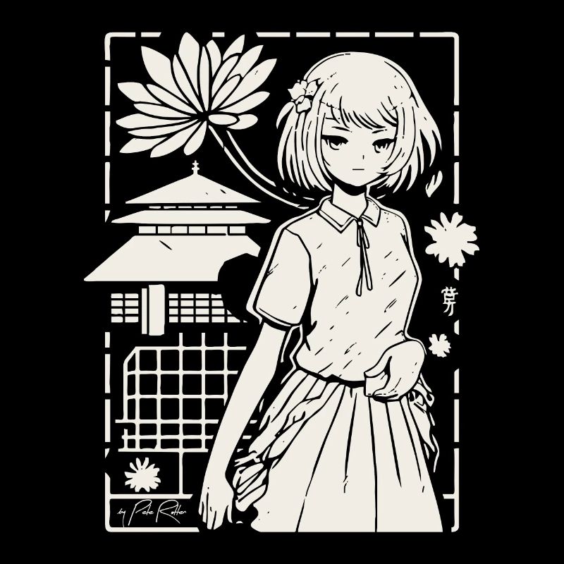 Japanisches Anime-Manga: Sakura-Mädchen