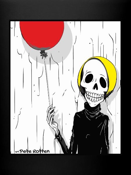 Balloon and skeleton