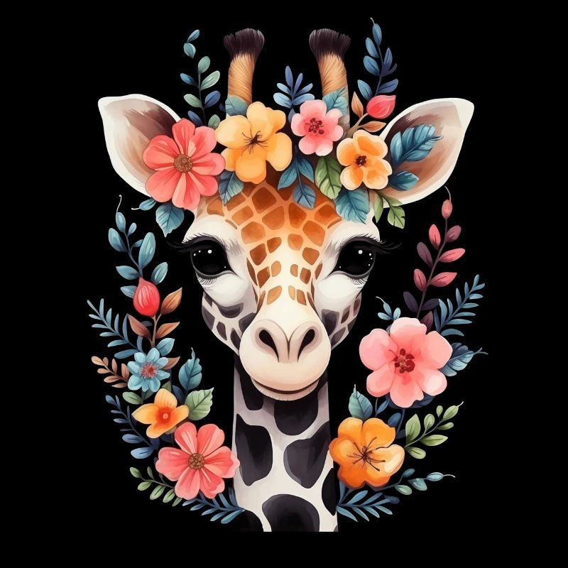 Giraffe Blumen Tier Geschenk
