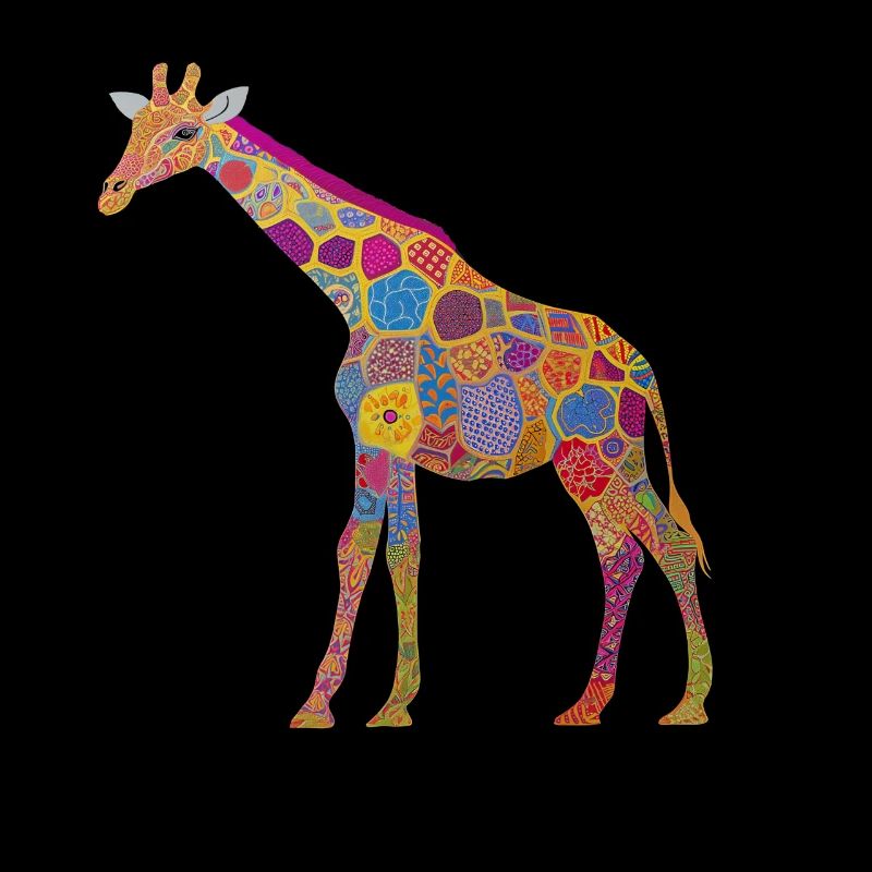 Bunte Giraffe Tier Muster Kinder Geschenk