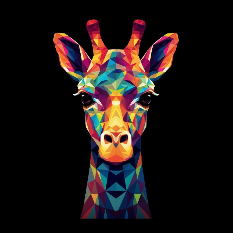 Girafe Polygone Animal cadeau