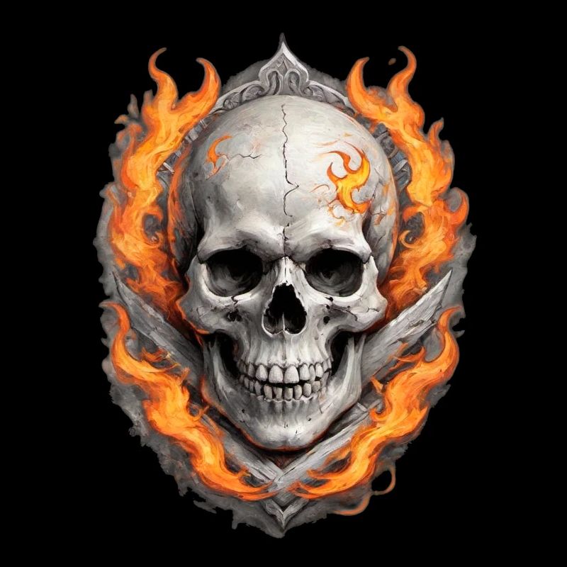 Flaming Skull