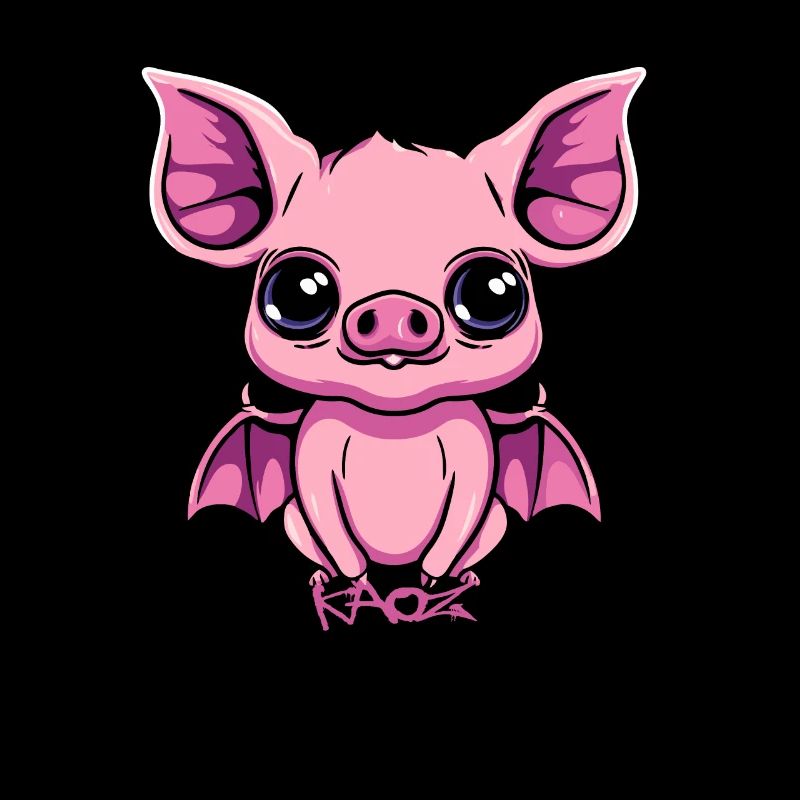 Cute Bat Pig Gargoyle