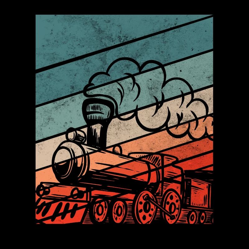 Retro Train Driver Train Trains Hobby Gift