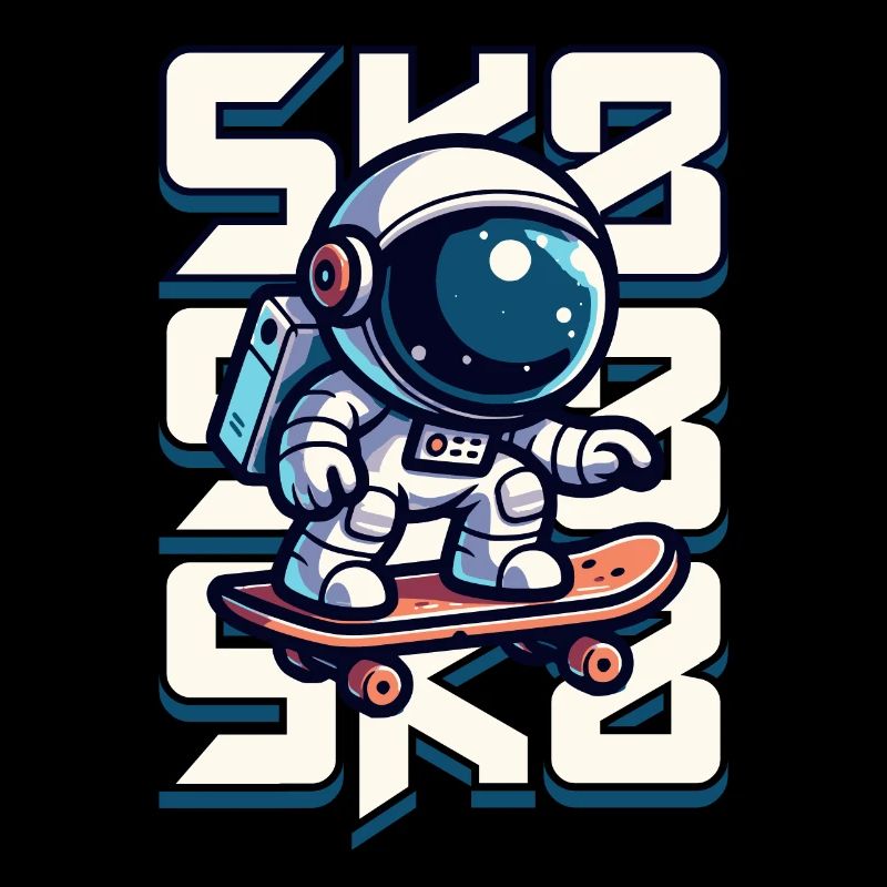 Astronaute Skatboarding