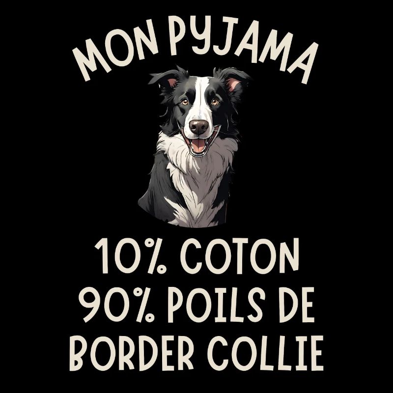 Pyjama propriétaire de chien border collie
