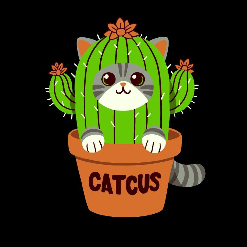 Cat Cactus Pun - Catcus