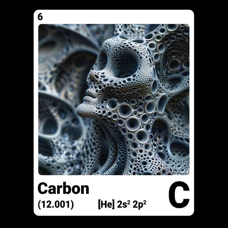 Periodic Table Element Carbon (C) 006 - wt