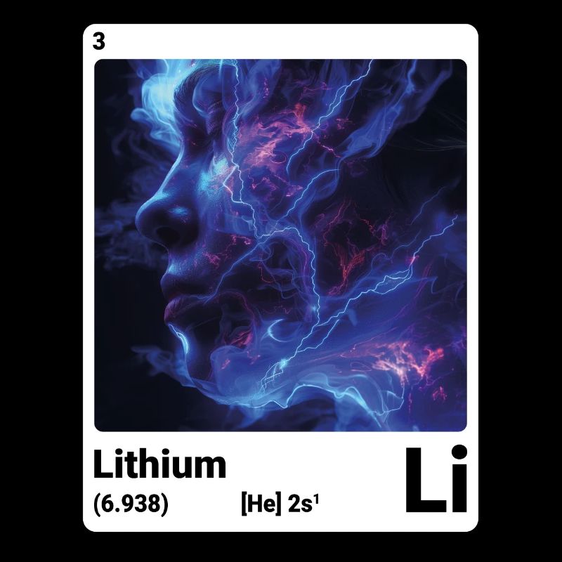 Élément chimique lithium Li 003