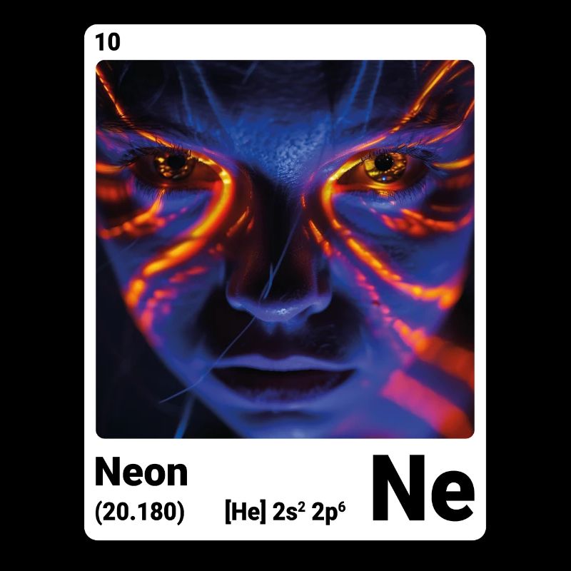 Periodensystem-Element Neon (Ne) 010