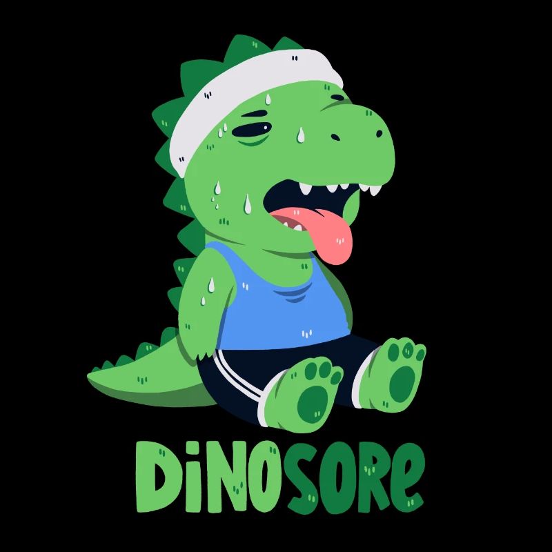 Dino avec des muscles endoloris