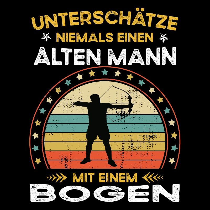 Unterschätze niemals alten Mann mit einem bogen