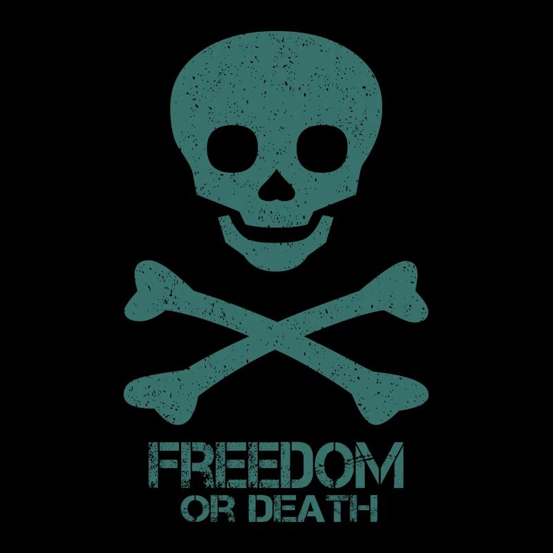 Crâne disant la liberté ou la mort