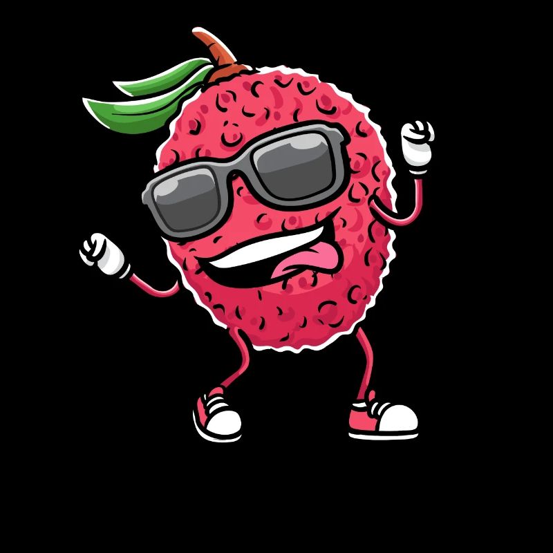 Dancing lychee with sunglasses lychees