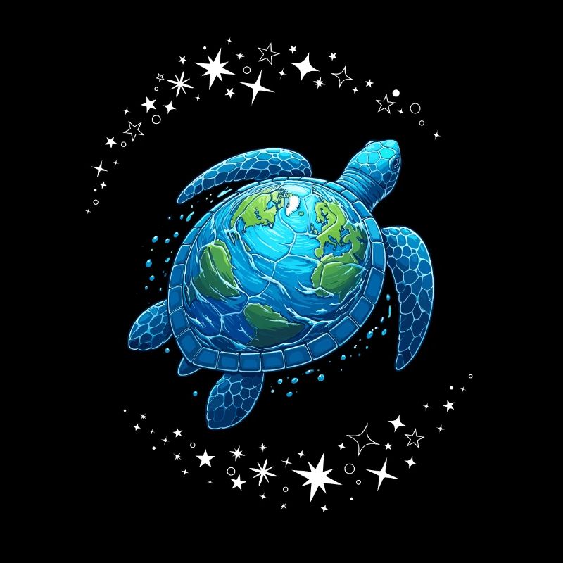 Joyeux Jour de la Terre, globe de l'univers des tortues de mer