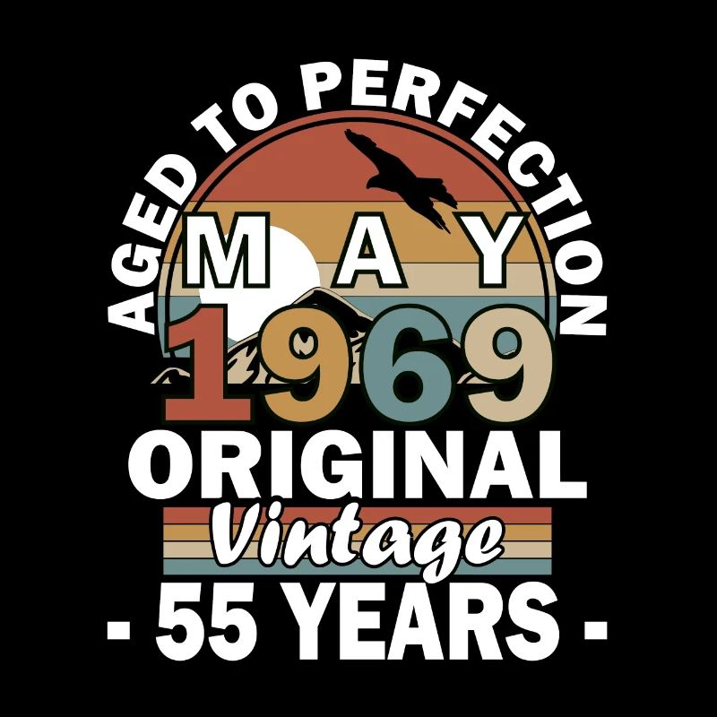 May Vintage 55th Anniversary Born 1969 Vibe