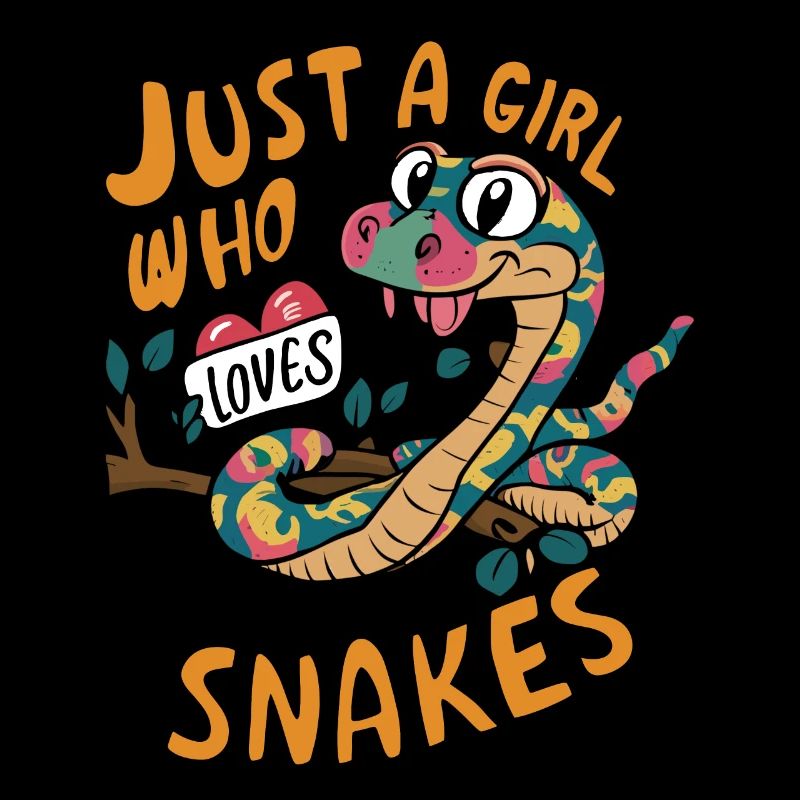 Nur ein Mädchen, das Schlangen Liebt