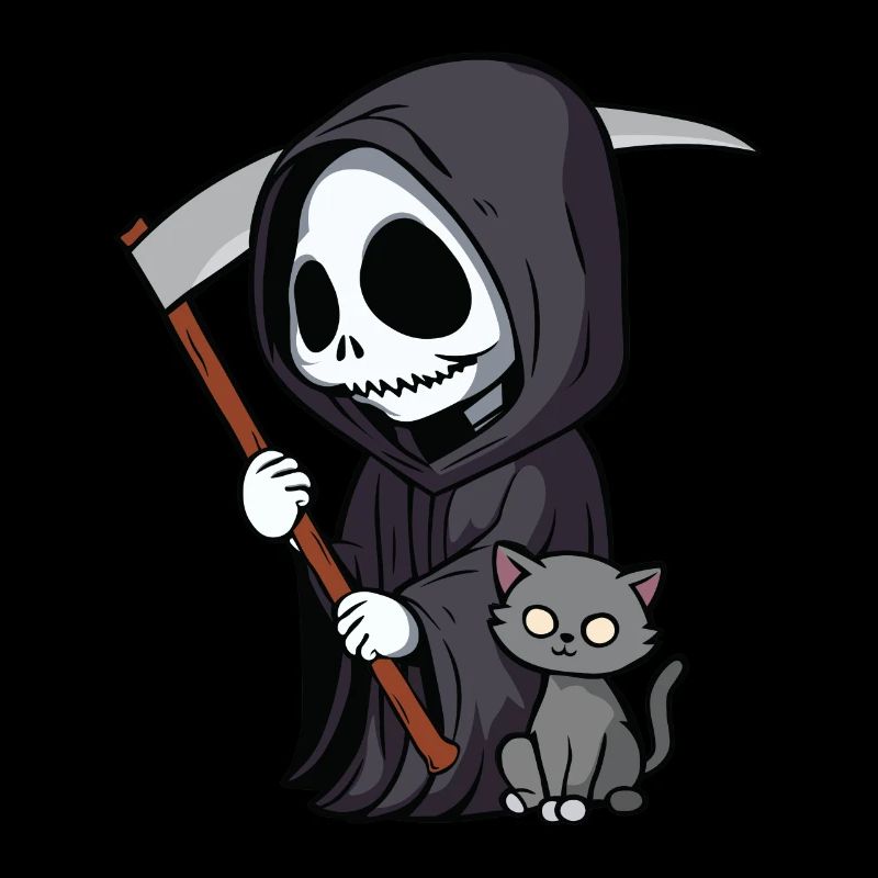 Sensenheld und Katze