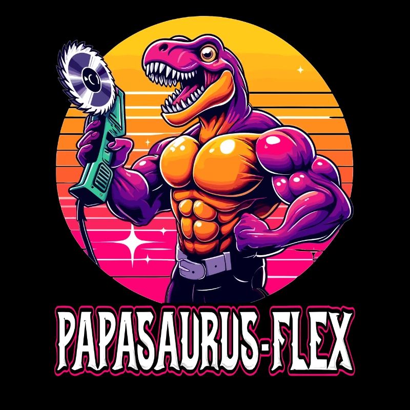 Papasaurus_flex Dino with Angle Grinder
