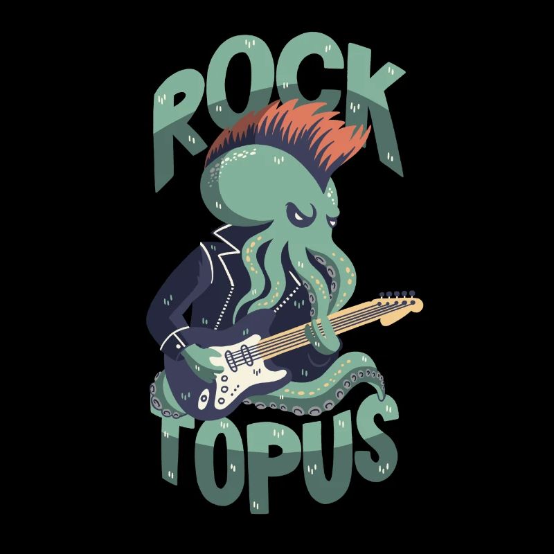 Rocker Octopus / Jeu de mots / Rocktopus