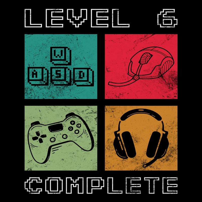 Level 6 Complete Gaming 6th Birthday Gift
