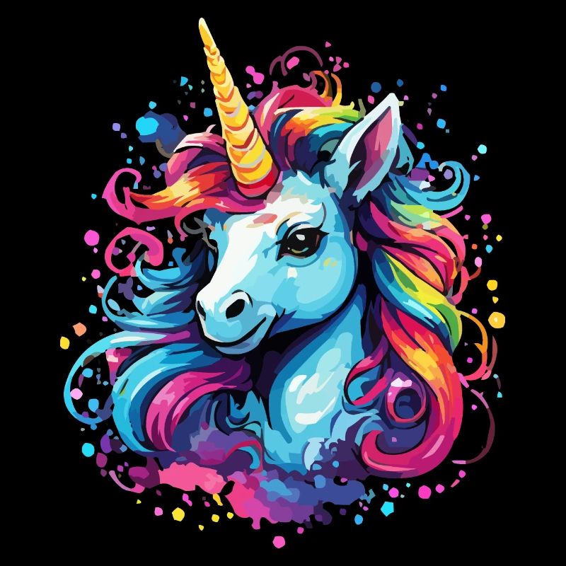 Einhorn bunt Regenbogen Pony Pferd