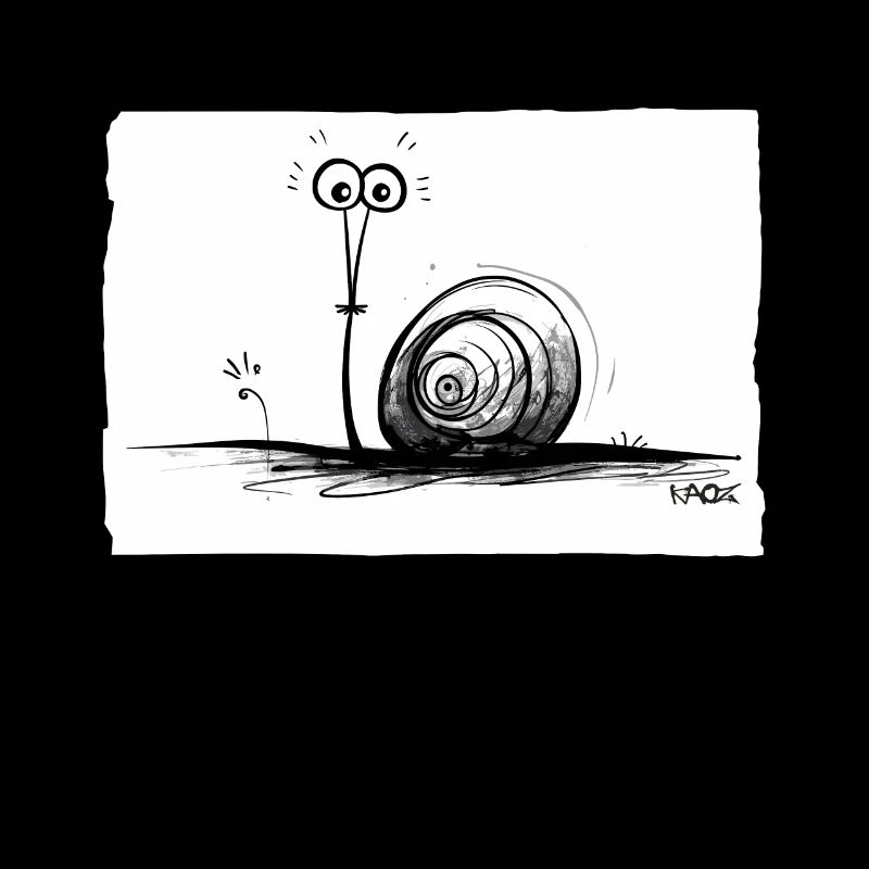 Witzige niedliche Bleistift Schnecke
