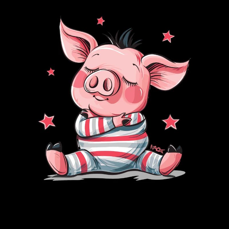 Cochon mignon qui dort