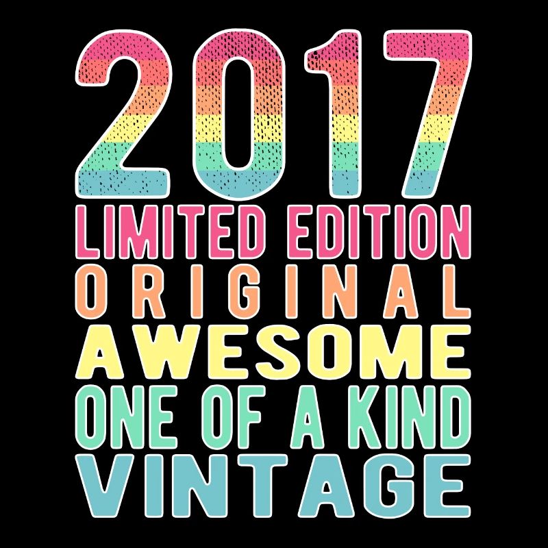 Limited Edition Since 2017 Birthday Vintage 2017