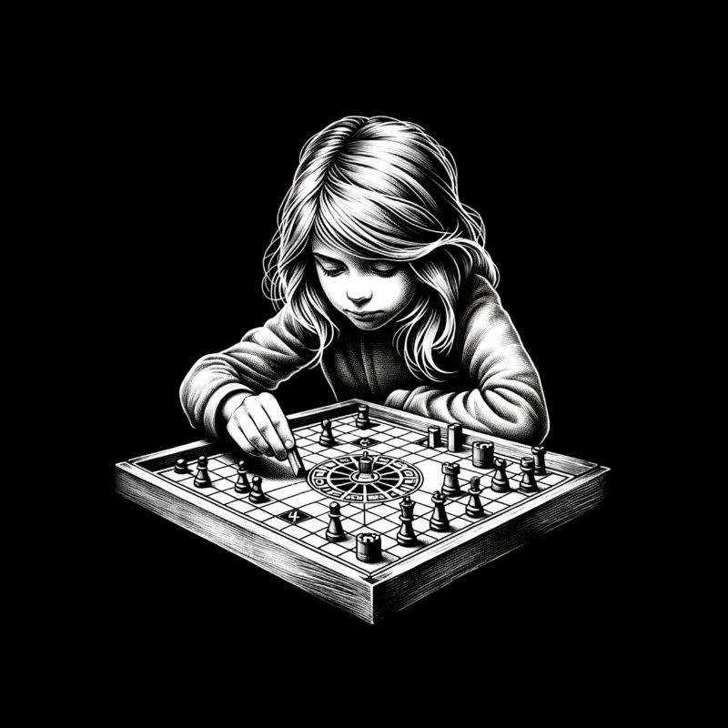 Mädchen, das Brettspiele liebt