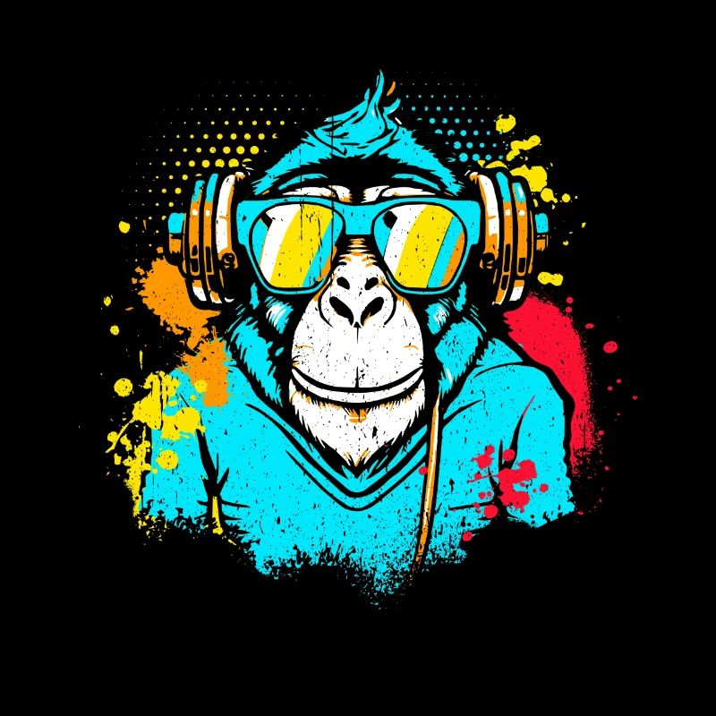DJ Monkey Music Party Fun Sunglasses Fun Dancing C