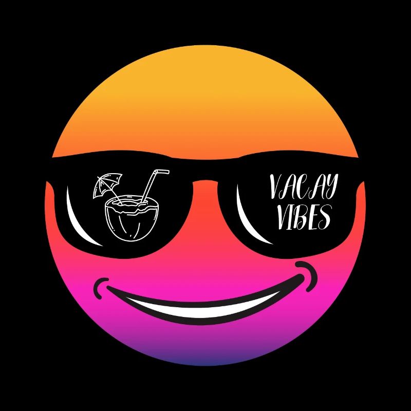 Beach Vacay Vibes Gesicht mit Sonnenbrille