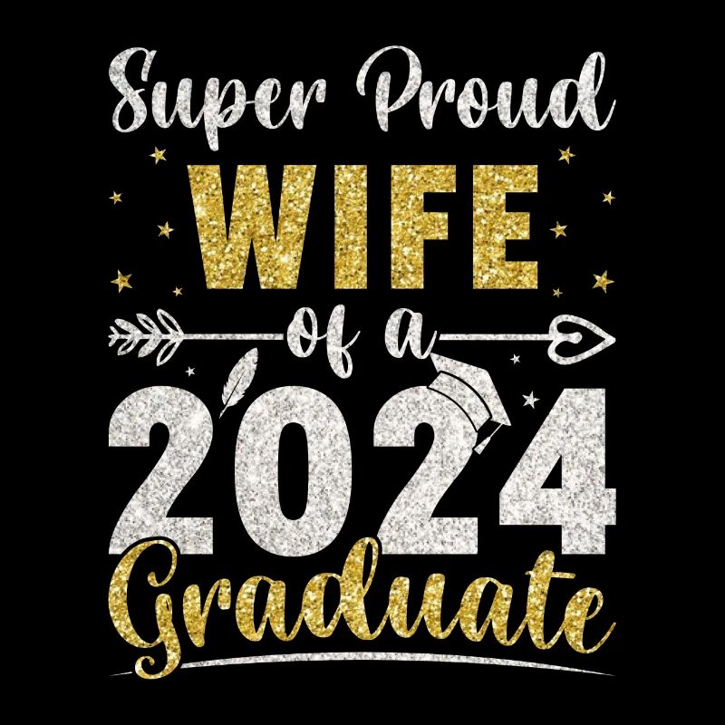 Stolze Frau eines Uni Absolventen 2024 Student