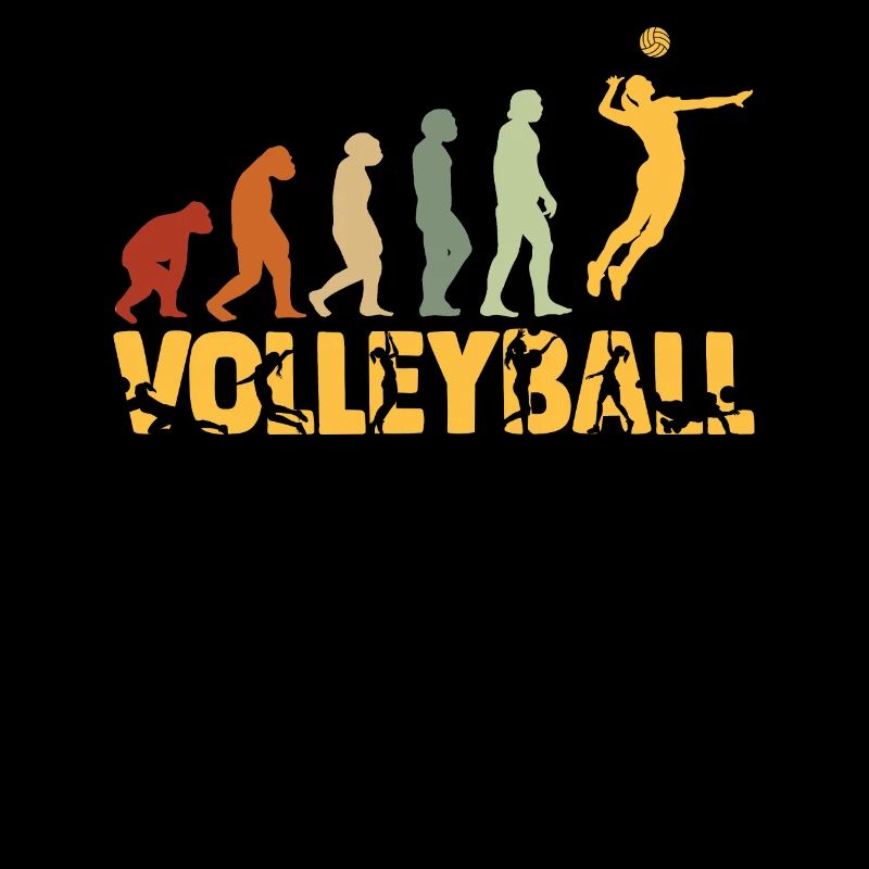 Evolution Volleyball Ball Volleyballer Vintage