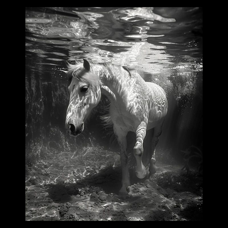 Cheval sous l’eau