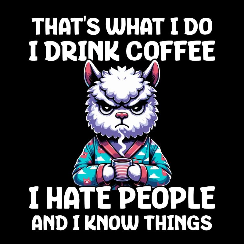 C’est ce que je fais, je bois du café, je déteste les gens