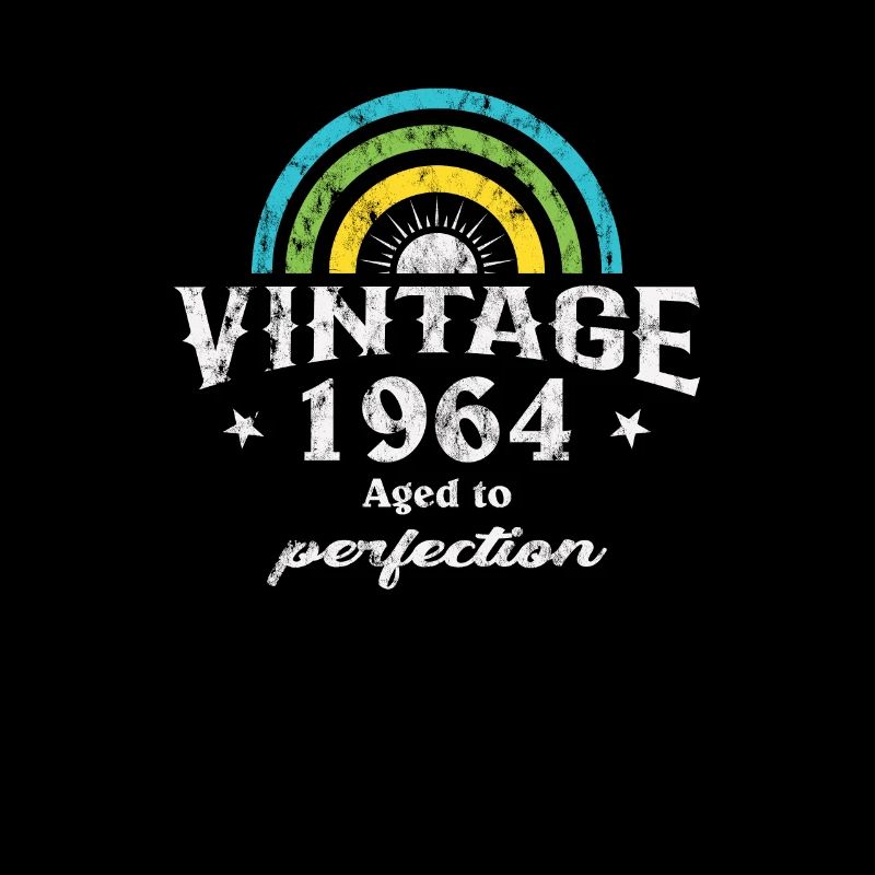 1964 Geburtstag Vintage Rainbow Sun
