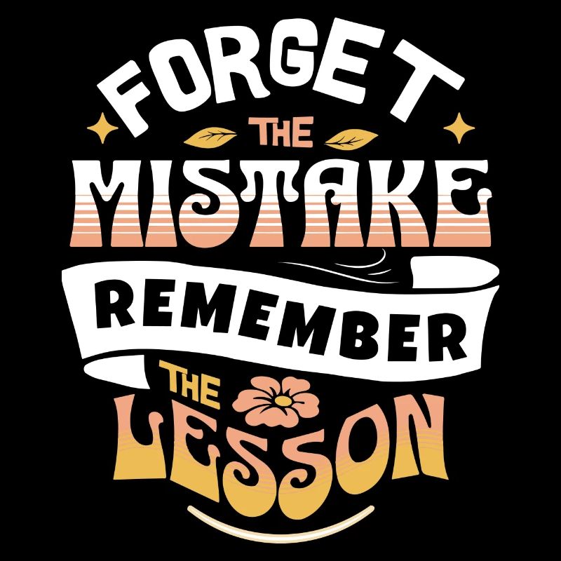 Motivational Typographic Quotation Mistake Lesson