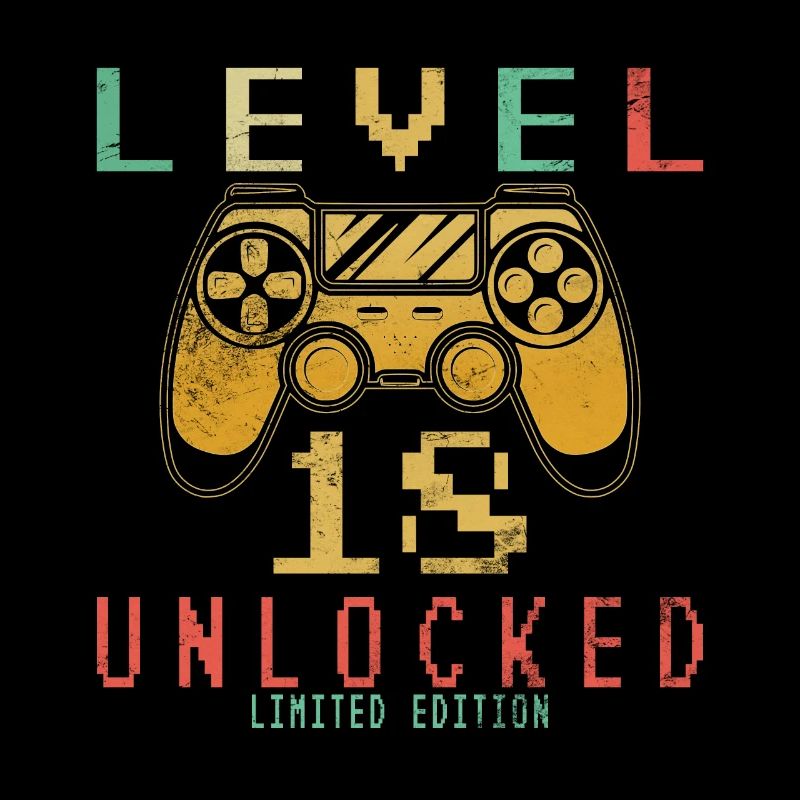 Level 18 Unlocked 18. Geburtstag Gamer