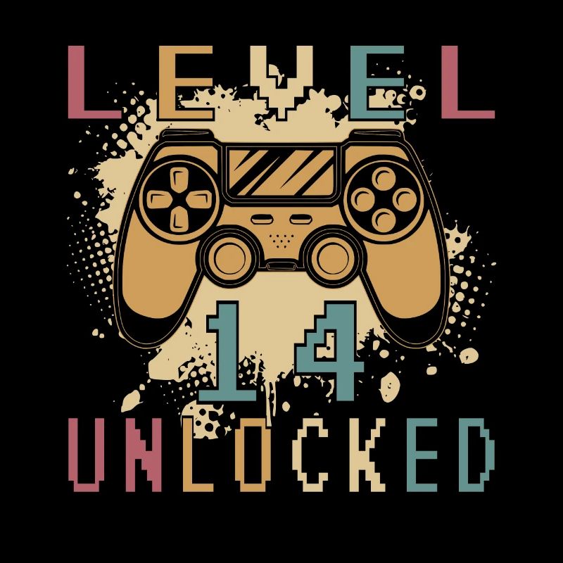Level 14 Unlocked Zocker 14 Geburtstag Geschenk
