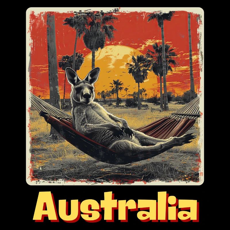 Kangaroo Australia Lazy Vacation Relaxation