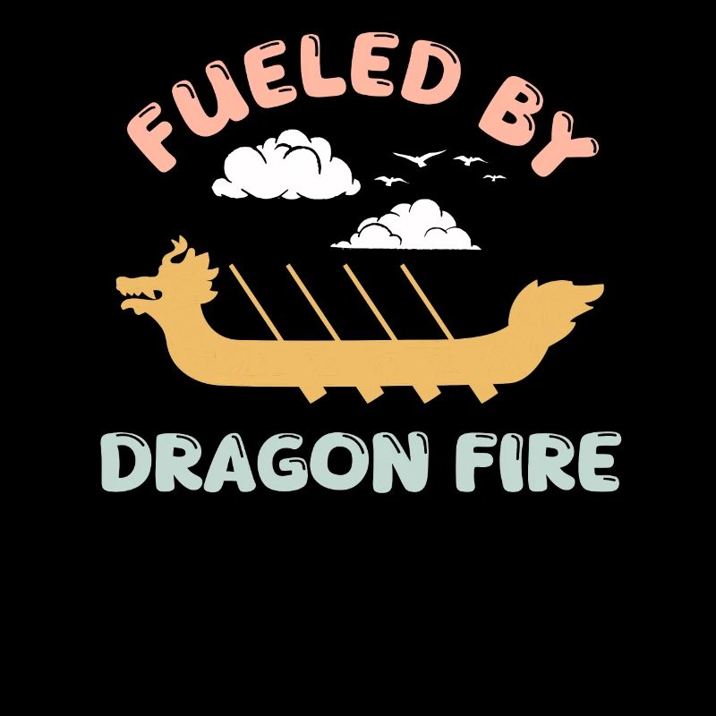 Angetrieben von Drachenfeuer-Drachenboot