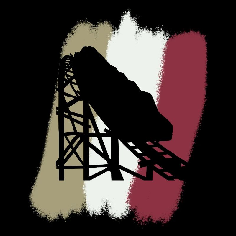 Roller coaster marquee beer mug