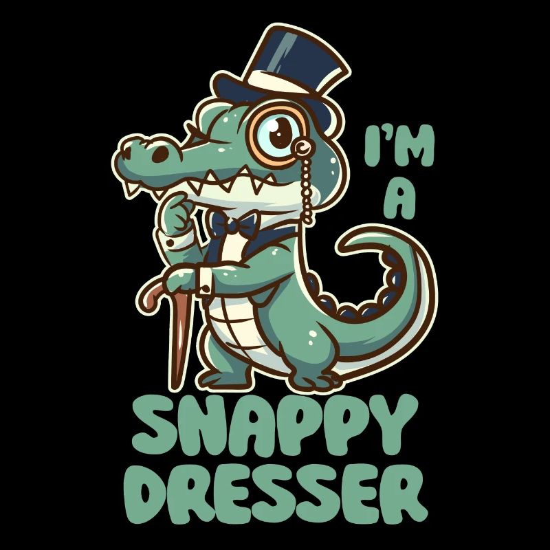 Je suis une commode Snappy - Jeu de mots sur le crocodile mignon