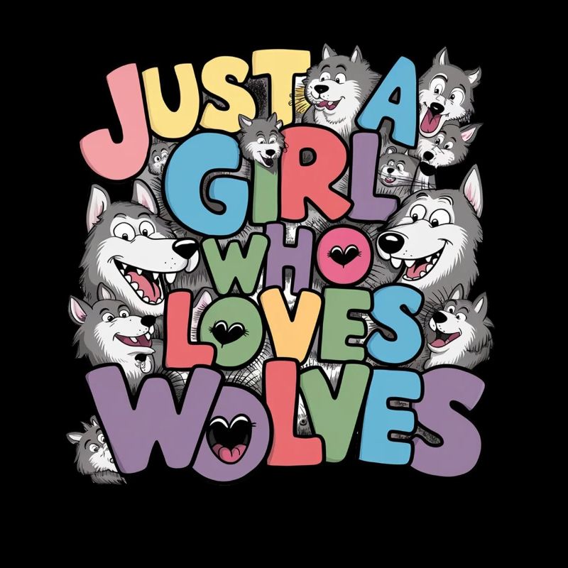 Nur ein Mädchen, das Wölfe liebt
