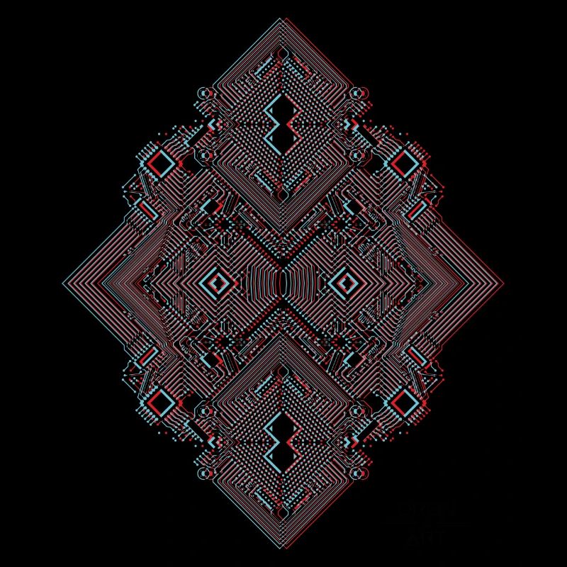 CIRCUIT IMPRINTED 1 3D black