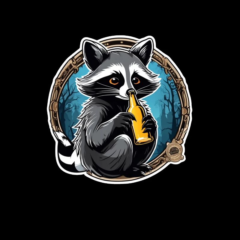 Waschbär mit Bier Lecker Bierchen Bier Meme