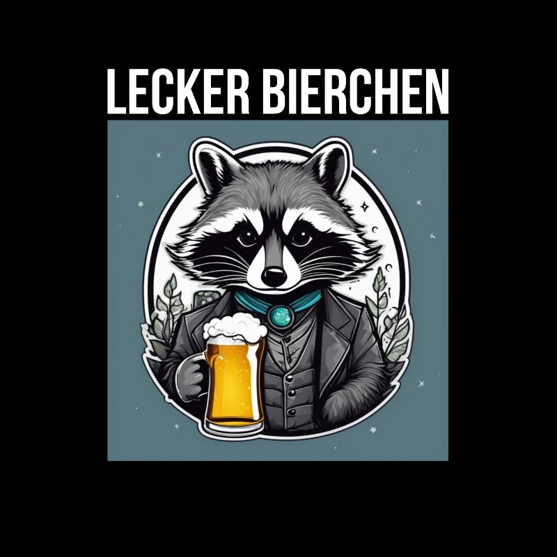 Waschbär mit Bier Lecker Bierchen Bier Meme